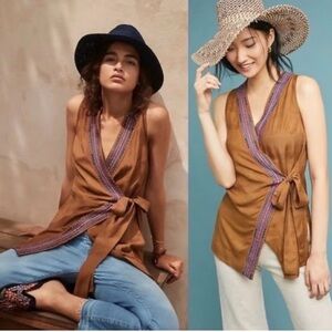 Anthropologie Maeve Liviana wrap top